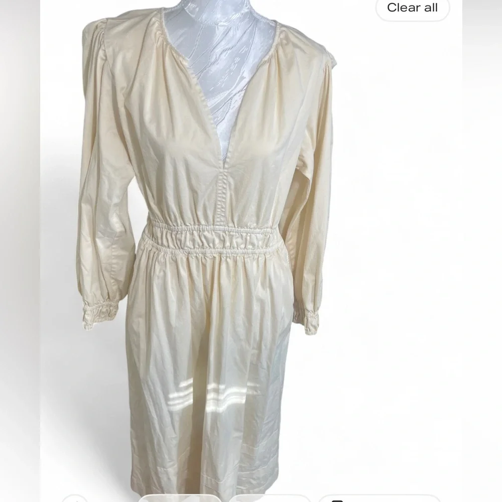 J.Crew Long-sleeve smocked-waist midi dress in lightweight chino